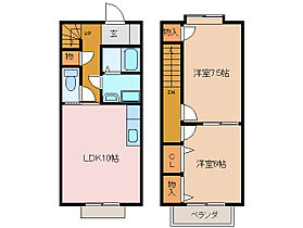 Ｐｒｉｍｅｒａ Ａ棟 3 ｜ 三重県四日市市日永西１丁目（賃貸テラスハウス2LDK・1階・59.62㎡） その2