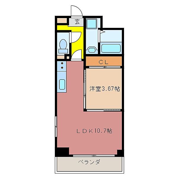 S-FORT四日市元町 1007｜三重県四日市市元町(賃貸マンション1LDK・10階・35.67㎡)の写真 その2