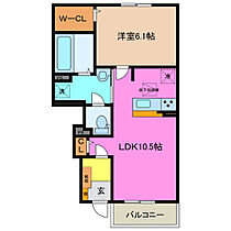 アスパイアリングＡ 102 ｜ 三重県四日市市大字六呂見（賃貸アパート1LDK・1階・41.49㎡） その2