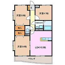 セントラルシティ 105 ｜ 三重県四日市市松本１丁目（賃貸マンション3LDK・1階・60.00㎡） その2