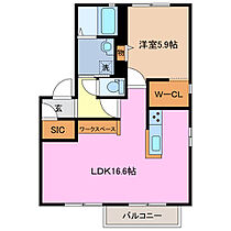 エーデルハイムＡ 205 ｜ 三重県四日市市日永西４丁目（賃貸アパート1LDK・2階・53.01㎡） その2