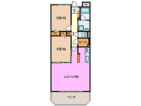 ラディエメゾン 203 ｜ 三重県四日市市城山町（賃貸マンション2LDK・2階・60.21㎡） その2