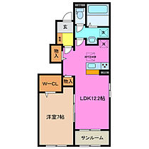 ルピナス　Ａ 101 ｜ 三重県四日市市富士町（賃貸アパート1LDK・1階・50.08㎡） その2