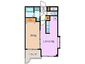 プロニティケン 102 ｜ 三重県四日市市白須賀２丁目（賃貸アパート1LDK・1階・34.87㎡） その2