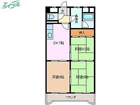 文化ハイツ  ｜ 三重県四日市市堀木1丁目（賃貸マンション2LDK・3階・53.46㎡） その2