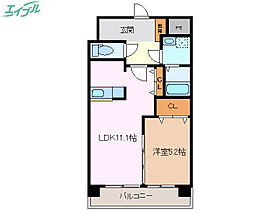 Ｍ’ｓソレイユ  ｜ 三重県四日市市朝日町（賃貸マンション1LDK・5階・42.66㎡） その2