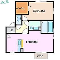 リビングタウン阿倉川　M  ｜ 三重県四日市市大字東阿倉川（賃貸アパート1LDK・1階・45.45㎡） その2