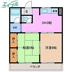 間取図画像 2DK