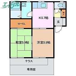 ロイヤルタウン F棟 1階