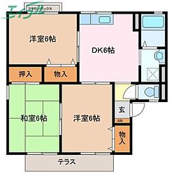 クレールカルチェII B 1階