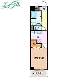 ソレアードK・S 1Kの間取図画像