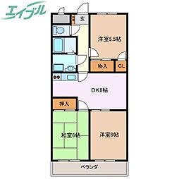 ア・ラ・モード21 3DKの間取図画像