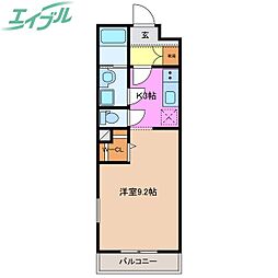 アルフレンテ 1Kの間取図画像