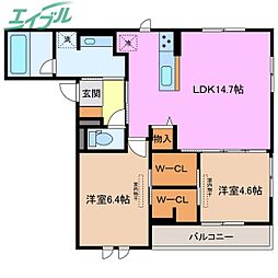 アネシスvilla赤堀 2階/-