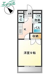 ウィルモアグッドラック3 1Kの間取図画像