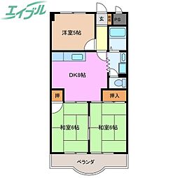 第2加藤ビル 3DKの間取図画像