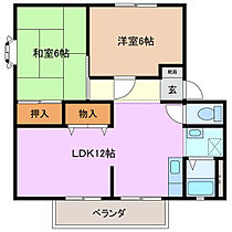 ベルコリーヌ藤ヶ丘　A棟 202 ｜ 三重県四日市市山城町（賃貸アパート2LDK・2階・52.66㎡） その2