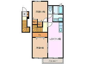 グリース　Ｂ 203 ｜ 三重県桑名市大字桑部（賃貸アパート2LDK・2階・55.81㎡） その2