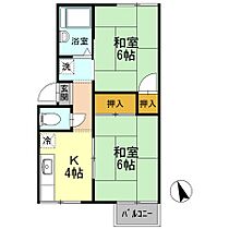 コーポ福村 201 ｜ 三重県三重郡菰野町大字福村（賃貸アパート2K・2階・32.71㎡） その2