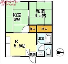 三重県三重郡菰野町大字潤田（賃貸アパート2K・2階・34.78㎡） その2