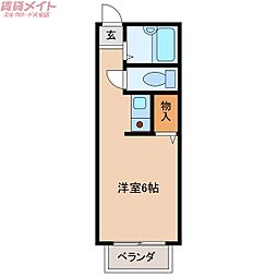 South ワンルームの間取図画像
