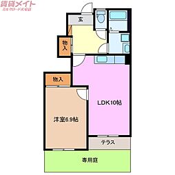 エル・ガーデンB棟 1階/-