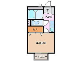 パーク・ワン 205 ｜ 三重県四日市市西日野町（賃貸アパート1K・2階・21.29㎡） その2