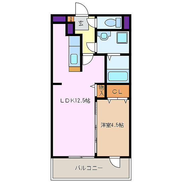 メゾンモンマルトル1 107｜三重県四日市市日永２丁目(賃貸マンション1LDK・1階・40.45㎡)の写真 その2