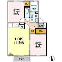 プリムローズ　B 102 ｜ 三重県四日市市波木南台１丁目（賃貸アパート2LDK・1階・53.45㎡） その2