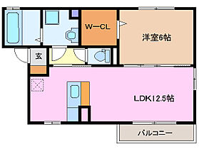 クレールカルチェVI　Ｂ棟 102 ｜ 三重県四日市市城西町（賃貸アパート1LDK・1階・45.54㎡） その2