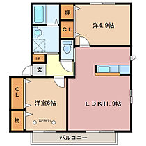 グラシア城西　C棟 201 ｜ 三重県四日市市城西町（賃貸アパート2LDK・2階・53.83㎡） その2