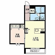 クレールカルチェVII 201 ｜ 三重県四日市市中川原１丁目（賃貸アパート1LDK・2階・47.50㎡） その2