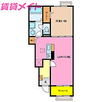 三重県四日市市大字六呂見（賃貸アパート1LDK・1階・50.05㎡） その2