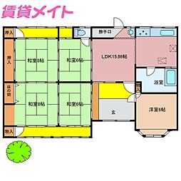 🉐敷金礼金0円！🉐四日市市采女町　戸建　連棟(西 平屋)