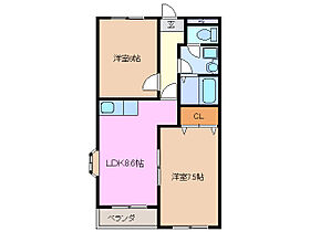 三重県鈴鹿市平田本町２丁目（賃貸アパート2LDK・2階・54.60㎡） その2