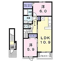 三重県鈴鹿市長太栄町３丁目（賃貸アパート2LDK・2階・57.21㎡） その2