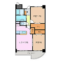 三重県鈴鹿市末広東（賃貸マンション2LDK・1階・61.03㎡） その2