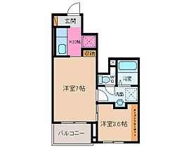 三重県鈴鹿市安塚町（賃貸アパート2K・1階・30.85㎡） その2