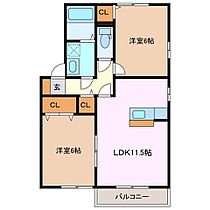 三重県鈴鹿市安塚町（賃貸アパート2LDK・2階・53.76㎡） その2