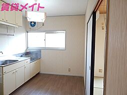 近鉄名古屋線 箕田駅 徒歩4分の賃貸アパート 2階2DKのリビング/ダイニング