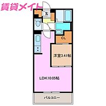 三重県鈴鹿市神戸3丁目（賃貸アパート1LDK・1階・33.89㎡） その2