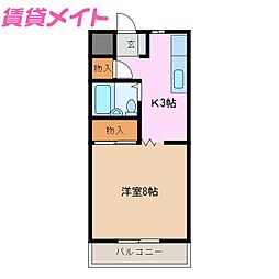 メゾン・ド・有明 1Kの間取図画像