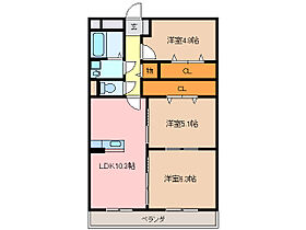 チェレステSUZUKA 202 ｜ 三重県鈴鹿市庄野町（賃貸マンション3LDK・2階・65.00㎡） その2