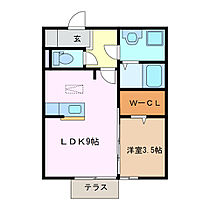 グランモア花林 106 ｜ 三重県鈴鹿市平野町（賃貸アパート1LDK・1階・33.39㎡） その2