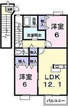 ハピネスタウンIII　1棟 201 ｜ 三重県鈴鹿市弓削１丁目（賃貸アパート2LDK・2階・63.19㎡） その2