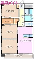 ブルースカイマンションVII  ｜ 三重県亀山市布気町（賃貸マンション3LDK・6階・65.98㎡） その2