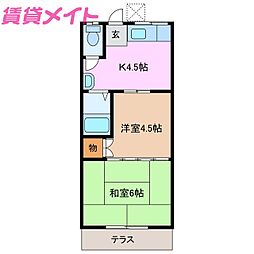 ヒルトップ小下B 1階/-