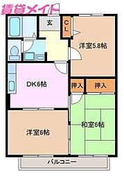 アメニティ亀山G棟 2階/-