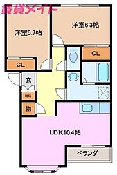 ポラリス 2階/-