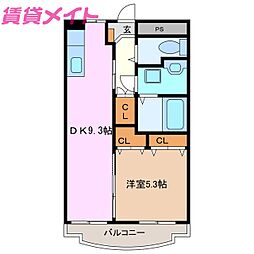 PALETTE.12 1LDKの間取図画像